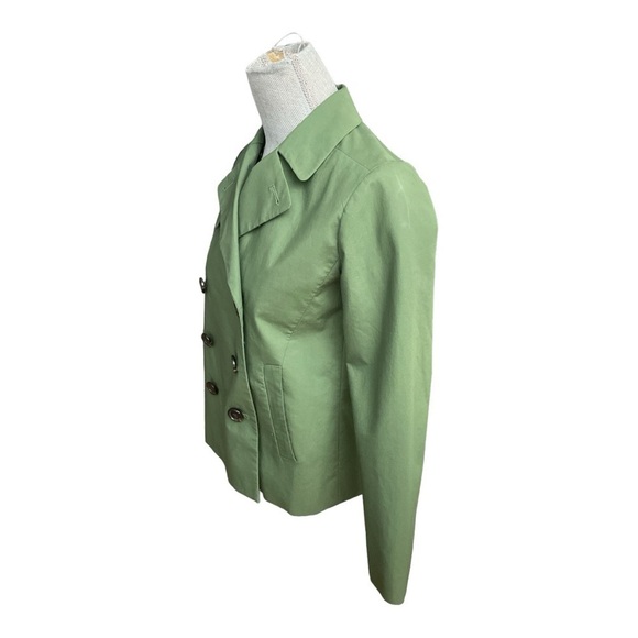 J. Crew Swing trench in Japanese cotton, cropped short Trench, Olive Khaki, OP - Picture 4 of 15